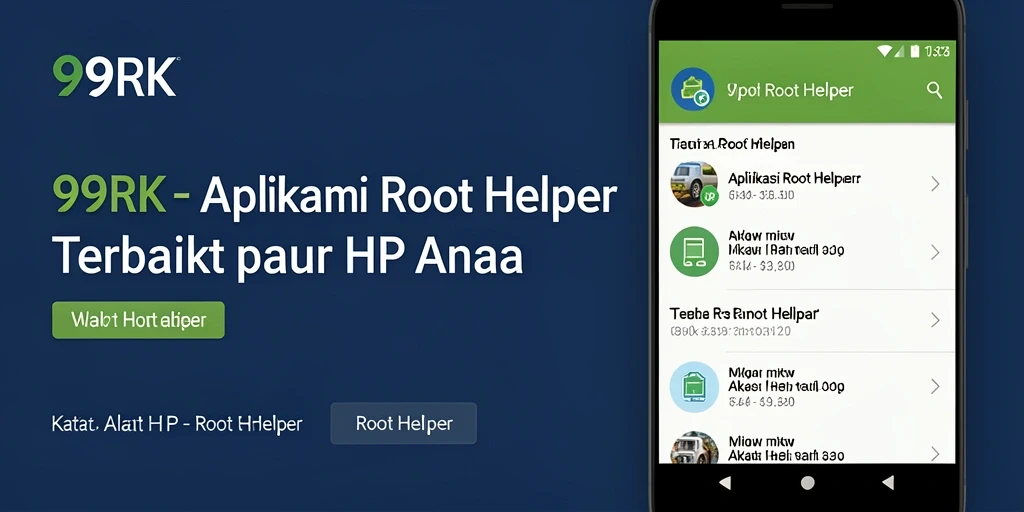 Antarmuka pengguna 99RK yang sederhana dan efektif sebagai Root Helper.