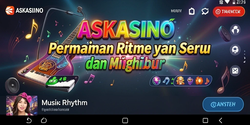 Antarmuka permainan Musik Rhythm yang menarik dan mudah dipahami.