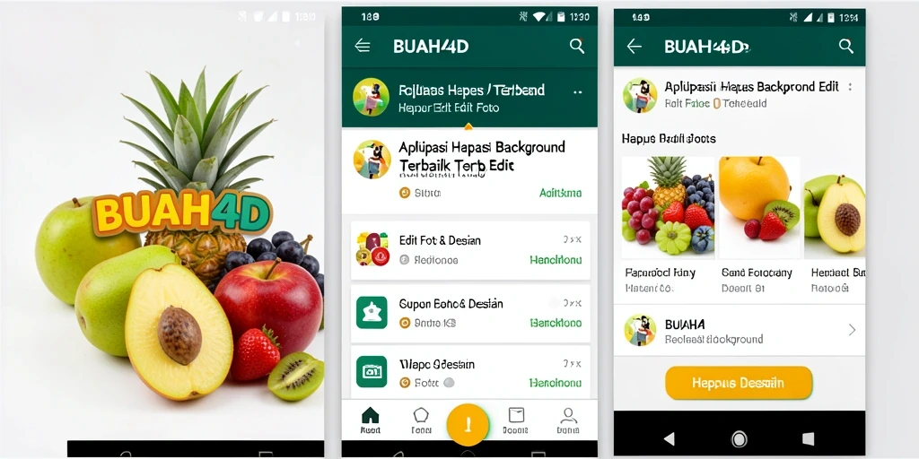 Antarmuka intuitif BUAH4D untuk penghapusan background yang mudah.