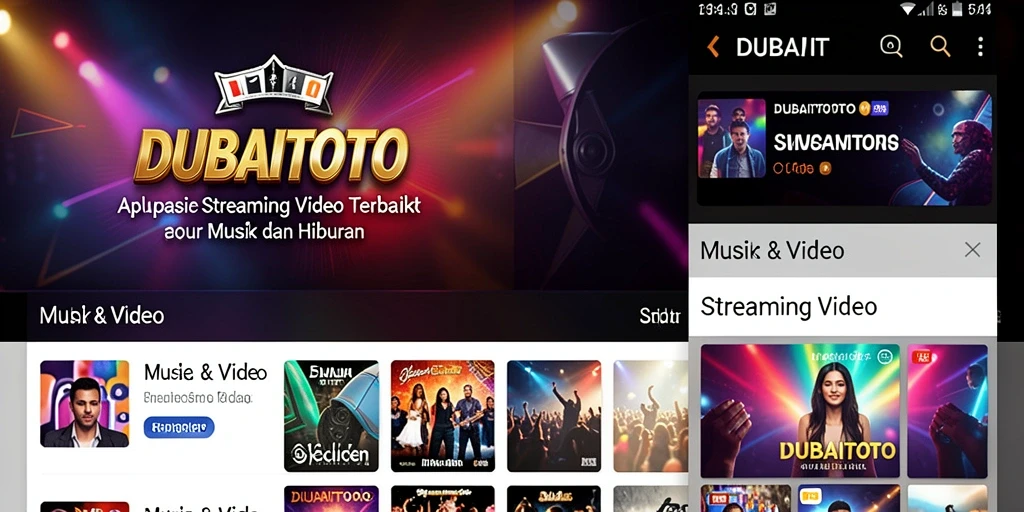 Tampilan antarmuka DUBAITOTO yang menarik untuk streaming video.