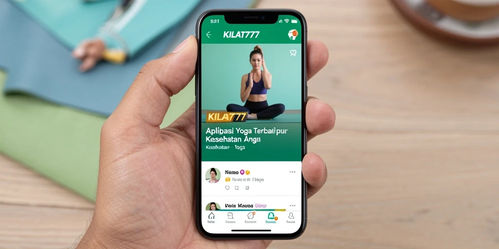 Tampilan antarmuka KILAT777 yang menarik untuk latihan Yoga.