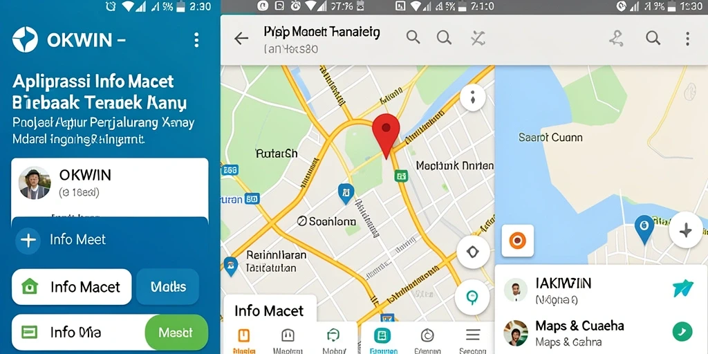 Screenshot utama OKWIN menampilkan antarmuka Info Macet yang informatif.