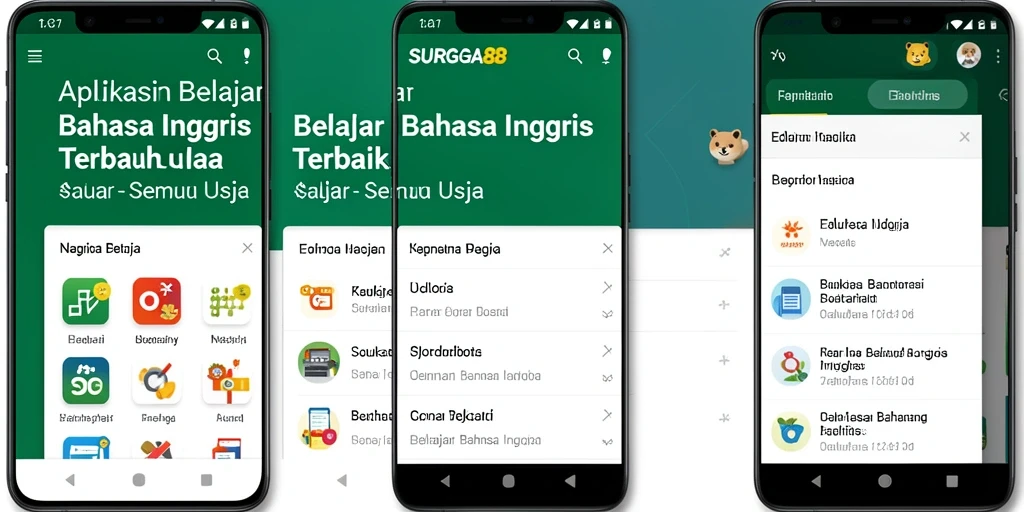 Antarmuka SURGA88 yang menarik untuk Belajar Bahasa Inggris.