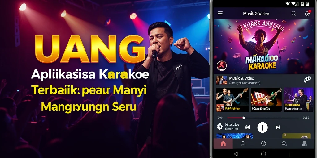 Antarmuka UANG yang menarik dan mudah diakses untuk Karaoke.